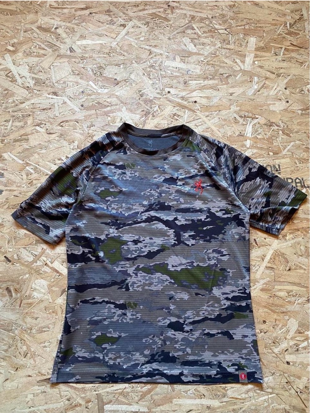 Browning Men's Short Sleeve Camo Performance Tee - Green, Gray, Black